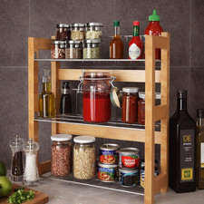 3 Tiers Wooden Spice Rack
