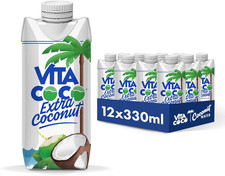 Vita Coco Extra Coconut Water Multipack 330Ml X 12, Pressed Coconut Water, Cocon