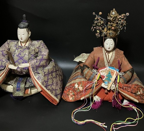 Pair japanese hina dolls - japanese,