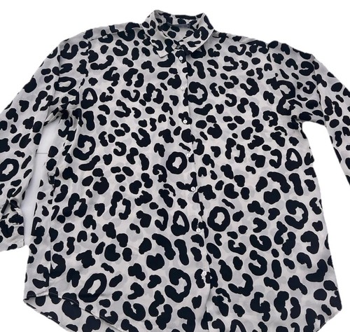 Zara leopard blouse black - leopard,
