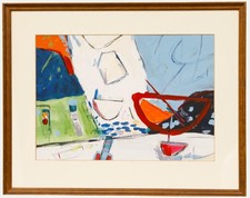 Newlyn School Contemporary Oil - Red Boat, Penzance