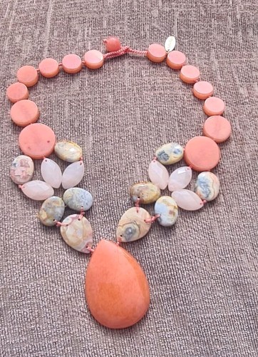 Lola rose gem stone necklace - lola,