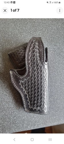 Leather revolver gun - , holster