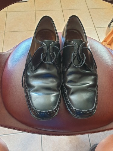 Barker black leather mens - leather,