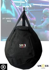 BLACK WRECKING BALL PUNCH BAG BOXING BAG Boxing, Martial Arts 2ft Round Punch Ba