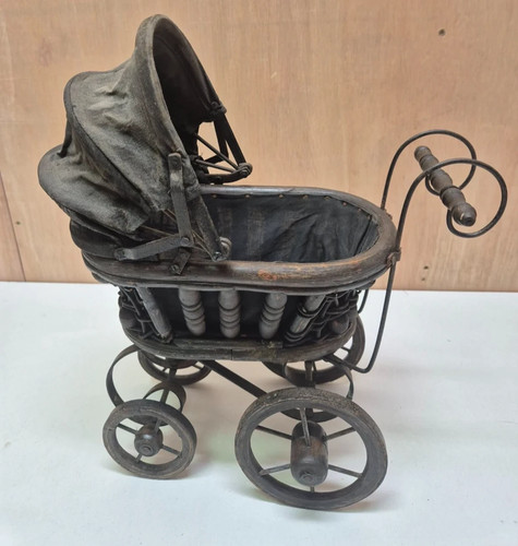 Victorian doll stroller dark - victorian,
