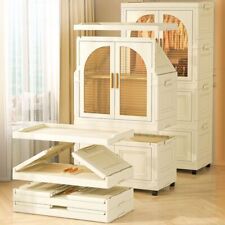 Large Plastic Wardrobe Storage Cabinet Toys Snack Baby Kids Armoire Closet Shelf