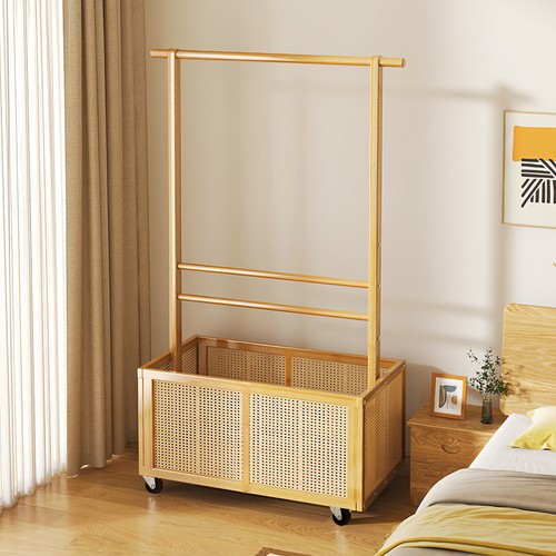 Bamboo wooden clothes rail - bamboo,
