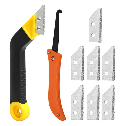 Grout scraping rake tool - rake, clean