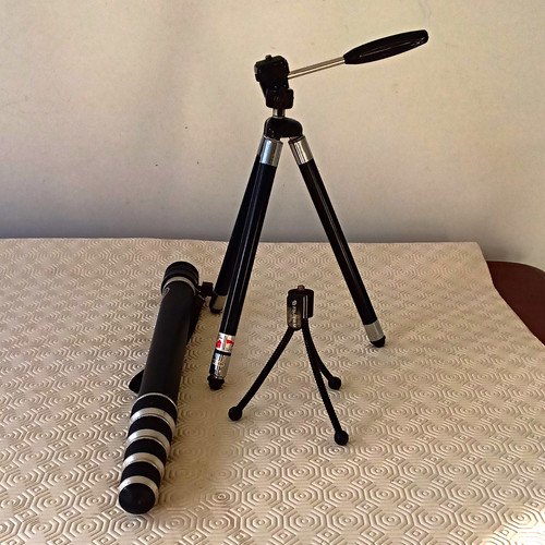 Compact tripod pan - pan/tilt, head
