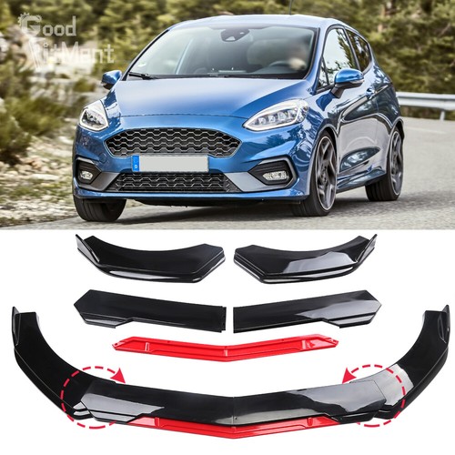 Glossy black red front - black, bumper
