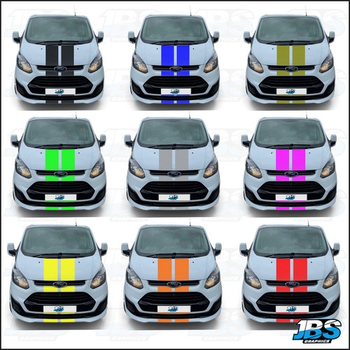 Van bonnet stripes decals - bonnet,