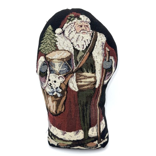 Santa claus tapestry doorstop - tapestry,