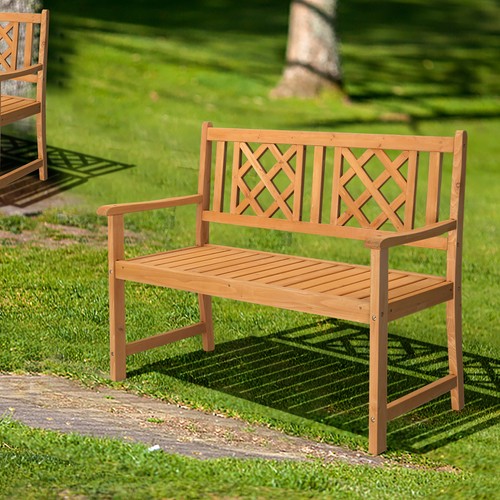 Wooden bench outdoor garden - bench,