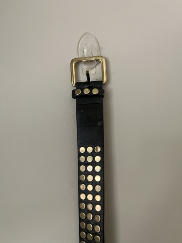 Black studded women belt - belt, w/