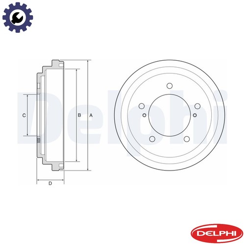 Brake drum bf647 for suzuki - 2x,