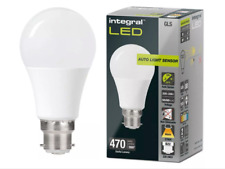 Integral 4.8w LED Dusk Till Dawn sensor light bulb, non dim, 2700K Bayonet/B22