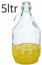 Glass Demijohn 5 Litre Fermenter Wine Making Carboy Home Brewer's Fast P&P