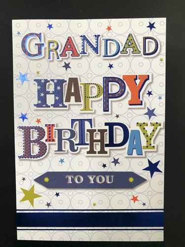 Grandad birthday card - ,, stars