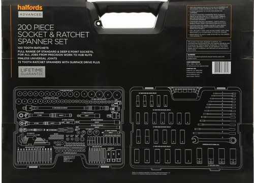 Halfords 200 pieces tool - tool, box