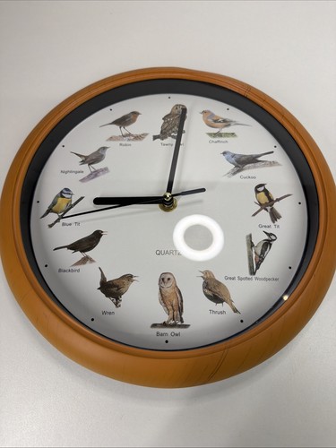 Bird song wall clock - clock, 12