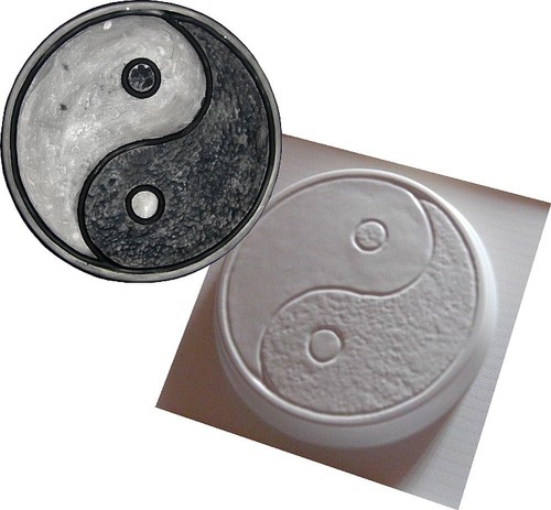 Yin yang stepping stone mould - stepping,