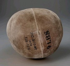 Medicine Ball Leather Suede Vintage Cliffs 9lb Weight Circa 1979 Made In England