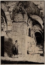 Sir William Russell Flint (1880-1969) - Signed Etching - A Rendezvous, Vicenza