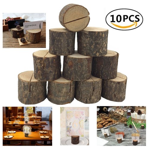 10pcs wooden table card holder - table,