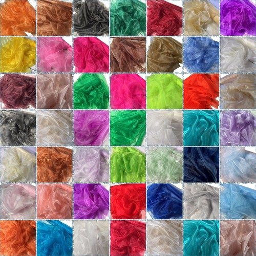 Sheer plain coloured organza - sheer,
