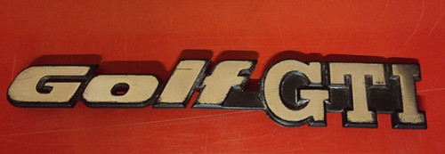 Rear golf gti badge chrome - gti",