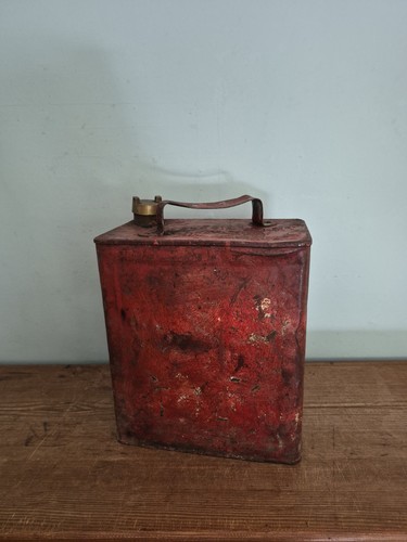 Antique vintage red petrol - petrol, can