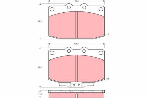 Brake pads set front - brake,