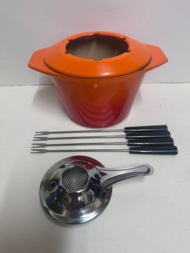 Creuset cast iron fondue - le,