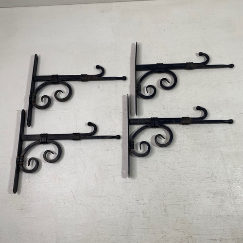 Vintage wrought iron scroll - iron,