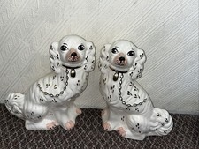 antique staffordshire dogs pair