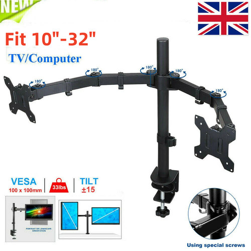 Double twin arm desk mount - twin,