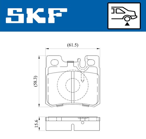 Brake pad set - brake, mercedes