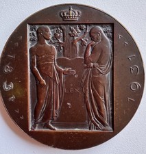 Art deco bronze medal rau - , by