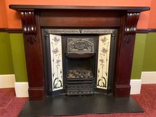 Wooden fire surround with
