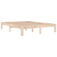 Bed Frame Wooden Bedstead Bed Base Mattress Foundation Solid Wood Pine vidaXL
