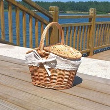 Wicker Picnic Basket with lid Picnic Hamper