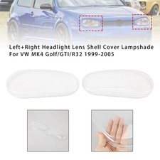Left+Right Headlight Lens Shell Cover Lampshade For VW MK4 Golf/GTI/R32 99-05 FZ