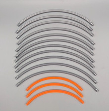 14 Knex Curved Rod Silver/Orange Assortment Standard K'nex Rare Parts Rigid Rod