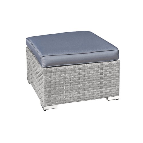 Malta rattan footstool - in, dove