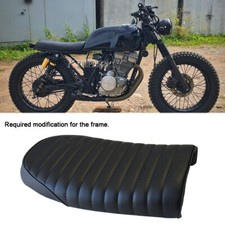 Flat Driver Seat Solo Seat Saddle Black PU For Honda Clubman GB 250 Cafe Racer