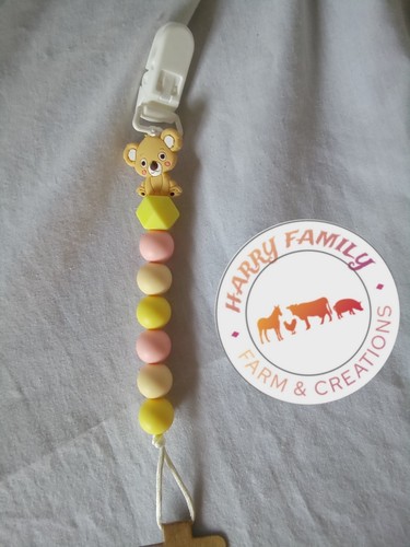 Baby silicon beaded pacifier - silicon,