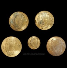 Irish Army Irish Volunteers Uniform Buttons