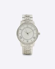 Silver Pave Chain Link Watch