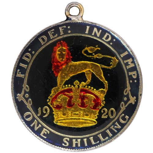 1920 george silver shilling - silver,